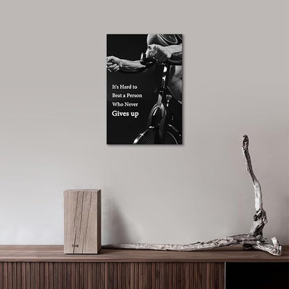 Jumong Motivational Quotes-Never Gives up-Inspirational Office Wall Art, Sport Encouraging Canvas Posters for Office, Living Room Decor, Gallery-Wrapped Canvas Art Set Framed Ready to Hang