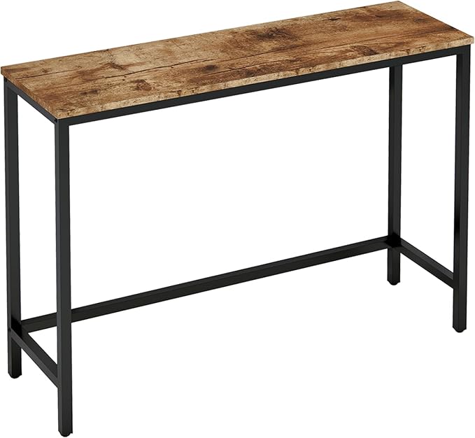 Timberer 39.4” Console Table, Hallway Entrance Table Sofa Table Behind Couch, for Living Room, Entryway, Easy Assembly, Accent Table, Rustic Brown