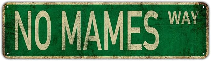 Vintage Signs No Mames Way Sign Street Sign Retro Metal Sign for Home Bar Coffee Garden Indoor Ourdoor Decor,Aluminium 4x16 Inch