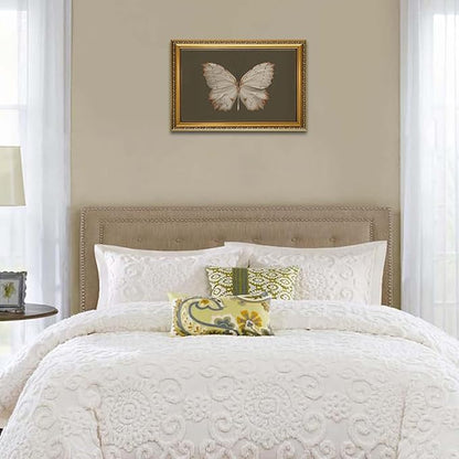 YD&YZY Gold Framed Vintage Wall Art Canvas Classical Butterfly Dark Gray Farmhouse Wall Decor Retro Moody Aesthetic Art Painting Picture Print Artwork Decor for Bedroom Bathroom 16x24 inch Framed
