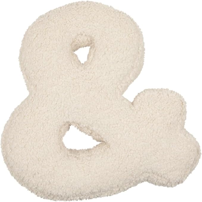 Letter Pillow English Letter Plush Pillow Cozy Lambswool Initial Throw Pillow Alphabets Letter Decorative Cushion Comforting Huggable Stuffed Cushion for Bedroom Sofa（15.7 * 13.8 * 3.9 in）
