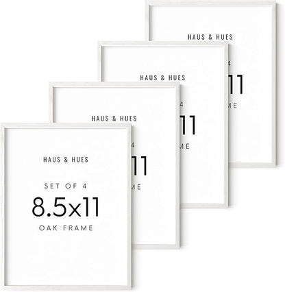 HAUS AND HUES Standalone White Oak Frame Set of 4-8.5x11
