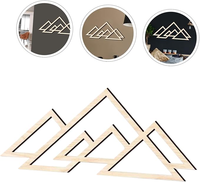 Cabilock Wooden Mountain Wall Art Decor Creative Wooden Wall Panel for Home Office and Living Room Unique Housewarming Abstract Nature-inspired Decoration