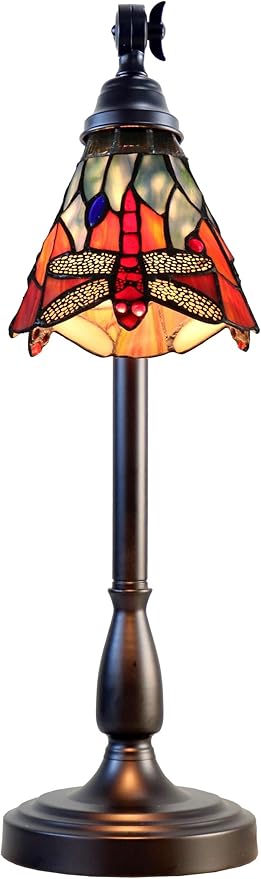 Dale Tiffany TA25030 Tiffany Desk Lamp with Handmade Stained Glass Shade, La Anza, Multicolor, 24-Inch Tall