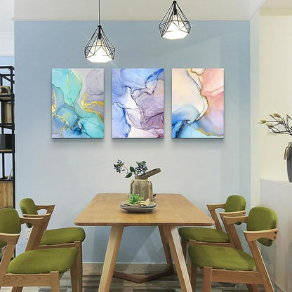 Lapremoly Wall Decor For Living Room Abstract Canvas Wall Art For Bedroom Modern Colorful Color Paintings Pictures Large Artworks For Office Decor Hotel Room Home Decorations Art 3 Piece
