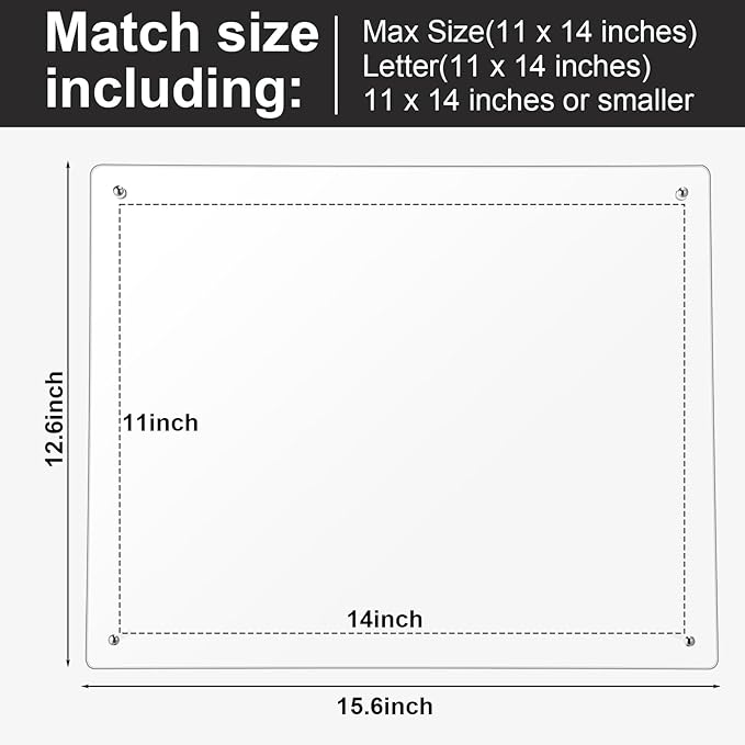 Thyle 8 Pcs Acrylic Photo Frame 11x14'' Clear Floating Picture Frame for Wedding Photos Art Prints Photography Gallery Wall Display Hanging or Tabletop for Living Room Hallway or Entryway (Silver)