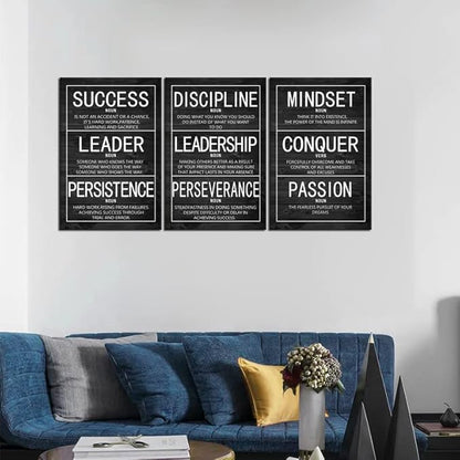 WYJZDZQ8 Motivational Poster Inspirational Canvas Wall Art Prints Artwork for Living Room Office Modern Home Decor Inspiring Painting Pictures Stretched and Framed Ready to Hang [48''Wx 24''H]