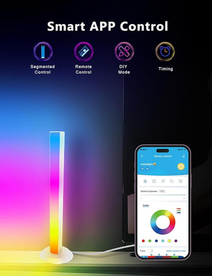 DAYBETTER Smart LED Light Bars, RGB+ICW Gaming Light Bars with Scene and Music Modes, Smart TV Light Bar with Multiple Placement Options, Mood Lighting, Color Changing Light Bar for Gaming Room Decor