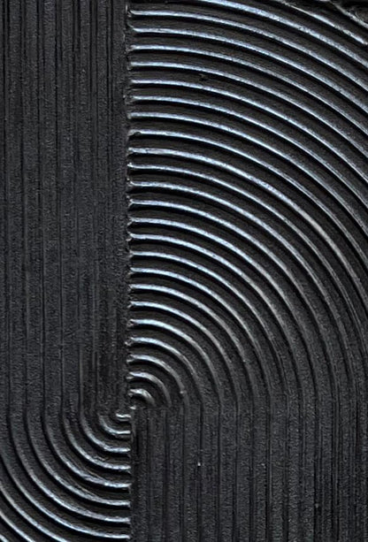 NANKAI Art Hand-Painted Black Modern Minimalist Art Painting Black Thick Texture Abstract Painting 40x28 inch Canvas Wall Decoration Oil Painting