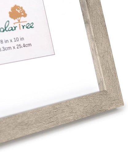 Grey 8x10 Picture Frame set of 4, Display 8x10 without Mat Wall Gallery Photo Frames