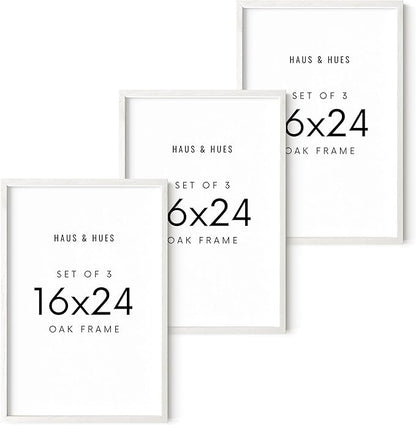 HAUS AND HUES Standalone White Oak Frame Set of 3-16x24