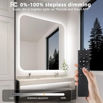 Tenmiro White LED Strip Lights 32.8ft (1200 LEDs) Super Bright 25000K Daylight White, 3Color Temperature Dimmable with Smart App & Remote Control for Bedroom Kitchen Commercial Home Lighting Decor