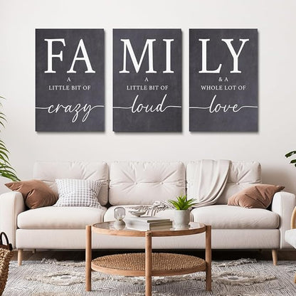 GUBIYU Home Kitchen Wall Decor Living Room Decorative Farmhouse Wall Decor Family Dining Room Decor for Wall Living Room Wall Decor Home Family Decor Large Farmhouse Decor Clearance Set of 3 16"X24"