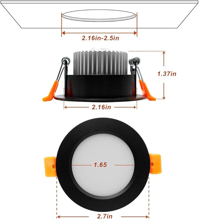 2 Inch LED Recessed Lighting, Dimmable Downlight 3W(35W Halogen Equivalent), CRI80, 4000K Natural White Ceiling Light with LED Driver(10 Pack)