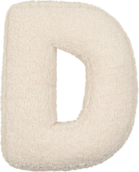 Letter Pillow English Letter Plush Pillow Cozy Lambswool Initial Throw Pillow Alphabets Letter Decorative Cushion Comforting Huggable Stuffed Cushion for Bedroom Sofa（15.7 * 13.8 * 3.9 in）