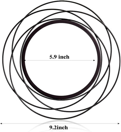 3 Set. Round Mirrors for Wall Decor Living Room Bedroom Bathroom Dining Room Metal Circle Mirror Set Boho Decorative Sunburst Wall Art Accent Entryway - Black 9.5 in.
