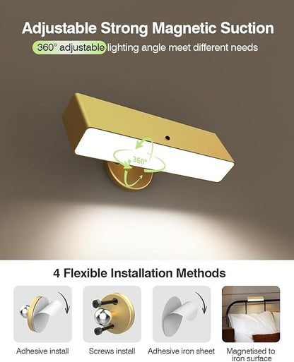 iThird Gold Battery Operated Wall Sconce Lights