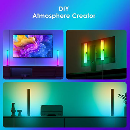 Barhootao RGB Light Bar,Smart LED Light Bar for Room,16 Million Colors,Three Control Modes,Dynamic Music Sync Mode,213 Preset Modes,USB Interface（Without Adapter）