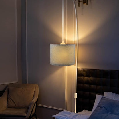 ZSLAIFU 15FT Plug in Pendant Light with Switch,Hanging Lamp with Plug in Cord, Hanging Light Pendant Lamp with Remote Control，Pendant Light Fixture for Living Room Bedroom Farmhouse (Grey x2)