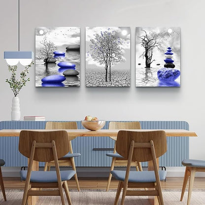 TTHYUEWS Large Wall Art - Modern Decor for Living Room, Bedroom & Office - Abstract Black & White Canvas Prints (3 Piece Set)