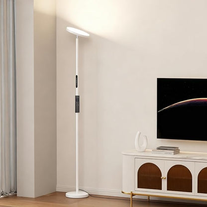 Floor Lamps for Living Room, 32W 3000LM Super Bright LED Torchiere Floor Lamp with Remote & Touch Control, 69" Standing Lamp with 350°Rotating Head, Modern Dimmable Floor Lamp for Bedroom Office