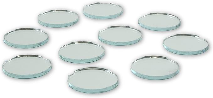 1 inch Small Mini Round Craft Mirrors Bulk 100 Pieces Mirror Mosaic Tiles