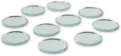1 inch Small Mini Round Craft Mirrors Bulk 100 Pieces Mirror Mosaic Tiles