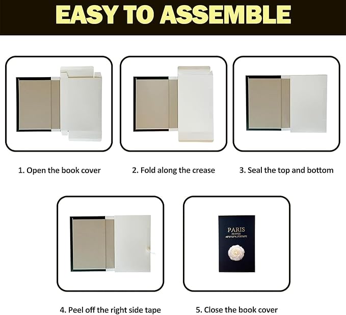 Decorative Books for Coffee Table Decor,3 PCS Stylish Fake Books of Room Decor Aesthetic,for Home Decor,Shelf,Entryway,Console Table,Fireplace Mantel Decor(Black and Gold Foil Stamping)