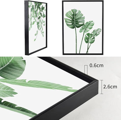 MPLONG 3 Piece Green Plants Poster Canvas Frame Wall Art Suitable for Room Decor Aesthetic Living Room Bedroom Bathroom Office and Other Wall Decor, Size: 16" x 24" X 3 Pieces