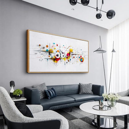 ERQINHUA Abstract Canvas Wall Decor Living Room Boho Wall Art For Bedroom Office Decorations Geometric Paintings Minimalism Wall Pictures Artwork Modern Home Decor Aesthetics Wood Framed 30x60 In