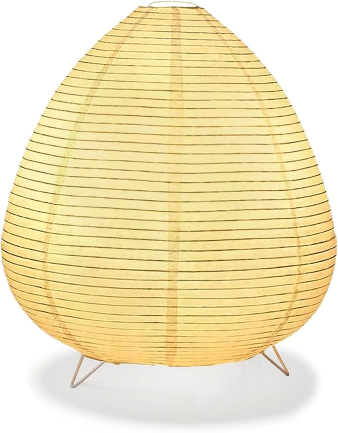 YY YEARCHY Rice Paper Lamp Table Lamp Japanese Lantern Lamps for Bedroom Livingroom (Peach)