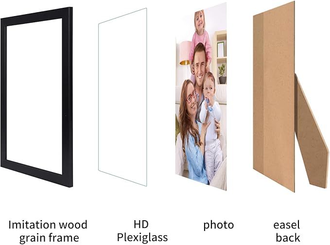 Giftgarden 8x12 Picture Frame Black, Multi 8 x 12 Photo Frames Bulk for Wall or Tabletop Display, 12 Pack