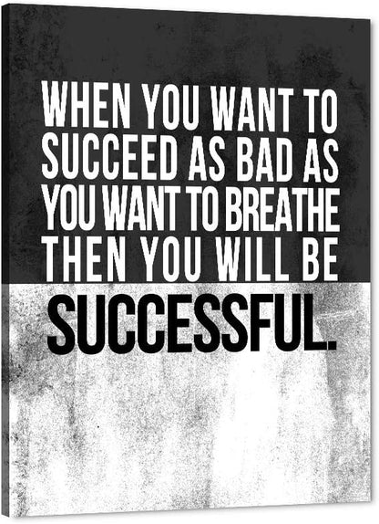 Large Wooden Framed Inspirational Motivational Wall Art Giclee Canvas Art Print Contemporary Positive Quotes Art Print for Living Room Classroom Decor Gallery Wrapped Easy to Hang-18”Wx24”H