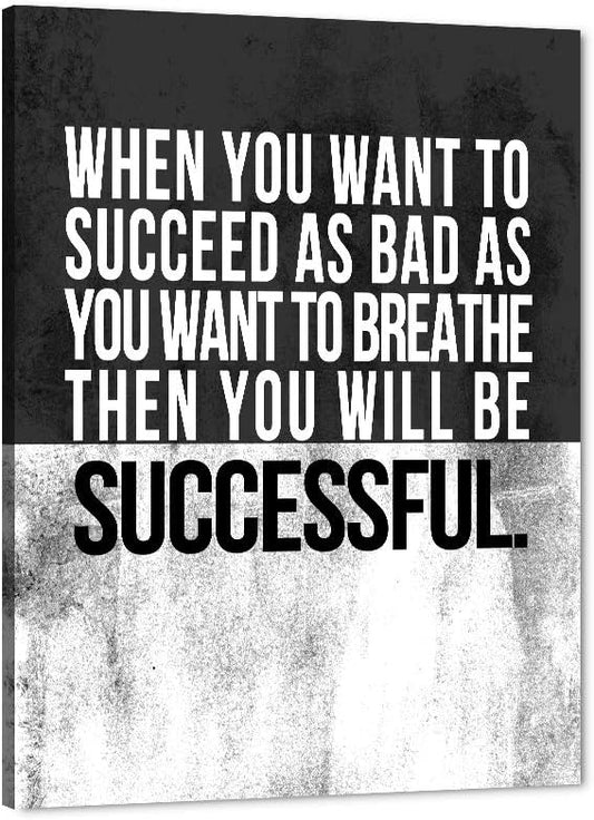 Large Wooden Framed Inspirational Motivational Wall Art Giclee Canvas Art Print Contemporary Positive Quotes Art Print for Living Room Classroom Decor Gallery Wrapped Easy to Hang-18”Wx24”H