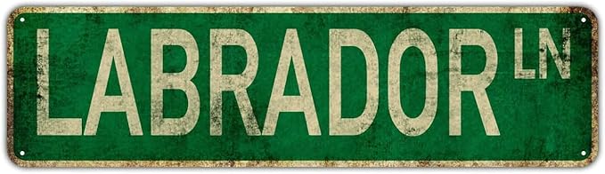 Vintage Signs Labrador Ln Sign Street Sign Retro Metal Sign for Home Bar Coffee Garden Indoor Ourdoor Decor,Aluminium 4x16 Inch