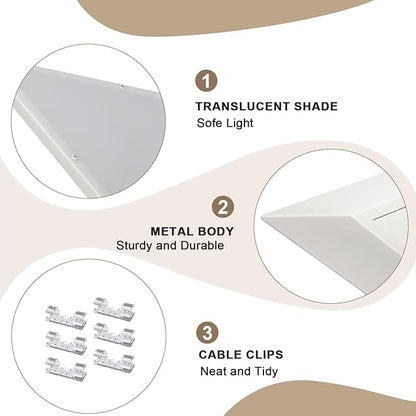Upgraded Corner Light with Remote, 24W 2200LM LED Corner Lights for Living Room, 3000K/4000K/6000K Plug in Ceiling Lights with Switch, Stepless Dimmable LED Lamp for Bedroom, Triangle Shape(1 Pack)