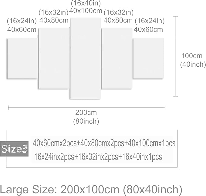 LUDUHU Love Sanctuary Canvas Print Wall Art - 5 Pieces Sweet Home Sign Wall Art,white Home Sweet Heart Painting,modern Family Wall Decor (F,Oversize 80x40inch)