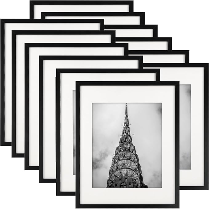 11x14 Picture Frames Black Set of 12 for Wall Gallery Collage Photo Frames or Tabletop Display