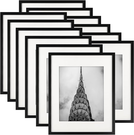 11x14 Picture Frames Black Set of 12 for Wall Gallery Collage Photo Frames or Tabletop Display