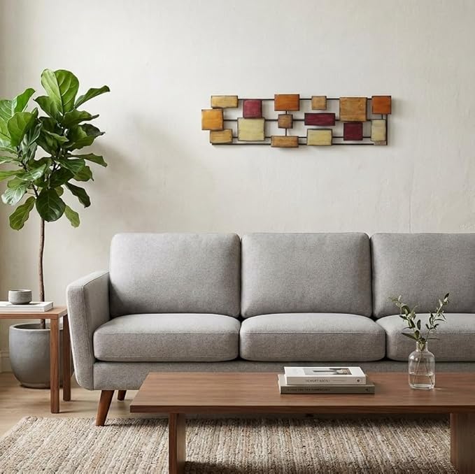 Hosley 35” Metal Wall Décor – Modern Abstract Wall Art for Living Room, Bedroom & Entryway | Elegant Hanging Sculpture for Home Décor