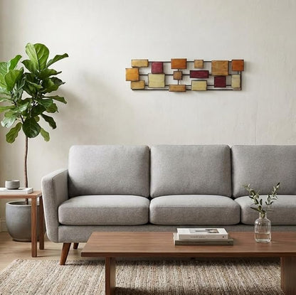 Hosley 35” Metal Wall Décor – Modern Abstract Wall Art for Living Room, Bedroom & Entryway | Elegant Hanging Sculpture for Home Décor