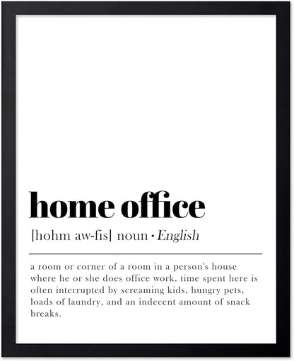 Poster Master Typography Poster - Retro Dictionary Print - Home Office Definition, Book Page, Funny - Gift for Colleague, Friend - Wall Decor for Home, Workplace, 8x10 Black Framed