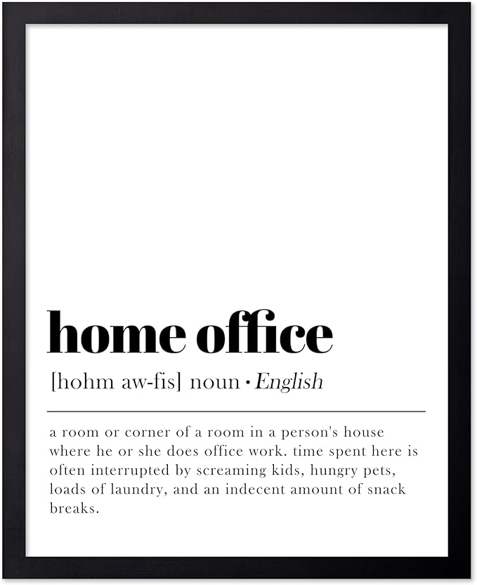 Poster Master Typography Poster - Retro Dictionary Print - Home Office Definition, Book Page, Funny - Gift for Colleague, Friend - Wall Decor for Home, Workplace, 11x14 Black Framed