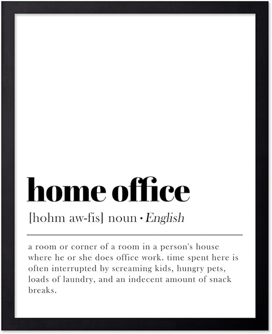Poster Master Typography Poster - Retro Dictionary Print - Home Office Definition, Book Page, Funny - Gift for Colleague, Friend - Wall Decor for Home, Workplace, 11x14 Black Framed