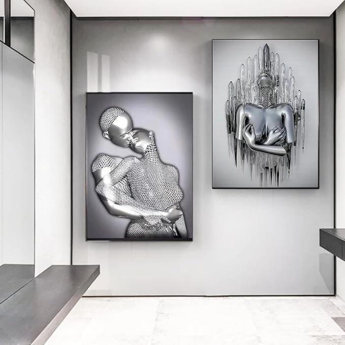 ZMURED 3D Wall Art Decor Artwork Figure Statue Modern Art Canvas Painting,Large Wall Art for Bathroom Bedroom
