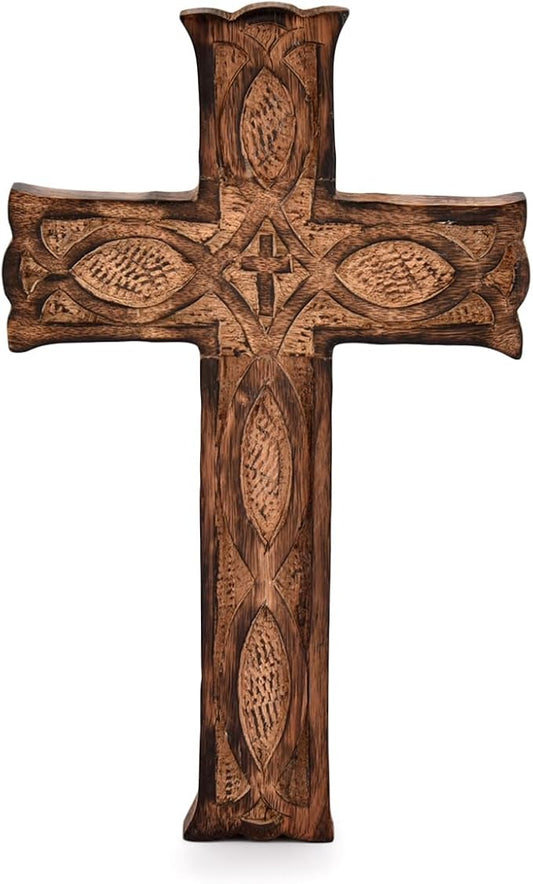 NIRMAN Handmade Wooden Wall Cross Church Home Room Décor