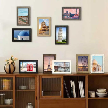 SESEAT 4x6 Picture Frame Set of 10, Wall and Tabletop Display, Mix Multi Color