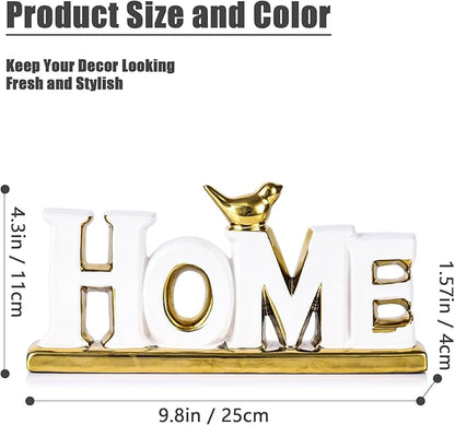 XMGZQ White and Gold Decor for Living Room Bedroom Bookshelf Coffe Table, Home Sign Aesthetic Statues Boho Wedding Accents Decorations, Knick Knacks Home Decor for Shelves,Living Room,Bedroom,Desktop