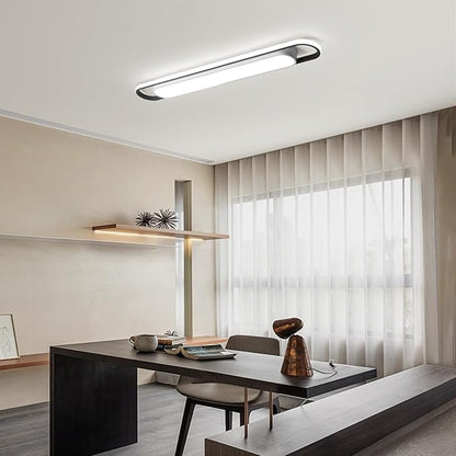 4Ft Modern Hallway Ceiling Lights, 6500K Acrylic Linear Ceiling Lamp,65W Metal LED Ceiling Light Fixture,Kitchen Dining Living Room Laundry, Garage Cloakroom Lighting (48Inch)