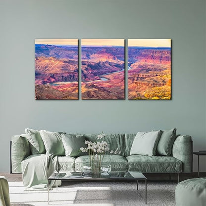 Pacimo Framed Canvas Print Wall Art Grand Canyon National Park Pictures Painting Prints on Canvas Nature Wilderness Landscape Wall Decor for Living Room Bedroom Office Ready to Hang - 20"x28"x3